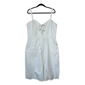 Pilcro Anthropologie Slim Denim Corset Dress White Size XL